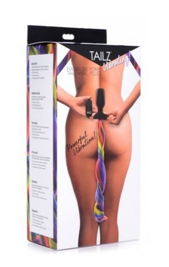 COLA PLUG VIBRADOR USB ARCOIRIS CON MANDO