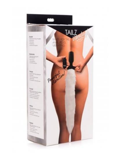 COLA PLUG VIBRADOR USB ZORRO BLANCO CON MANDO