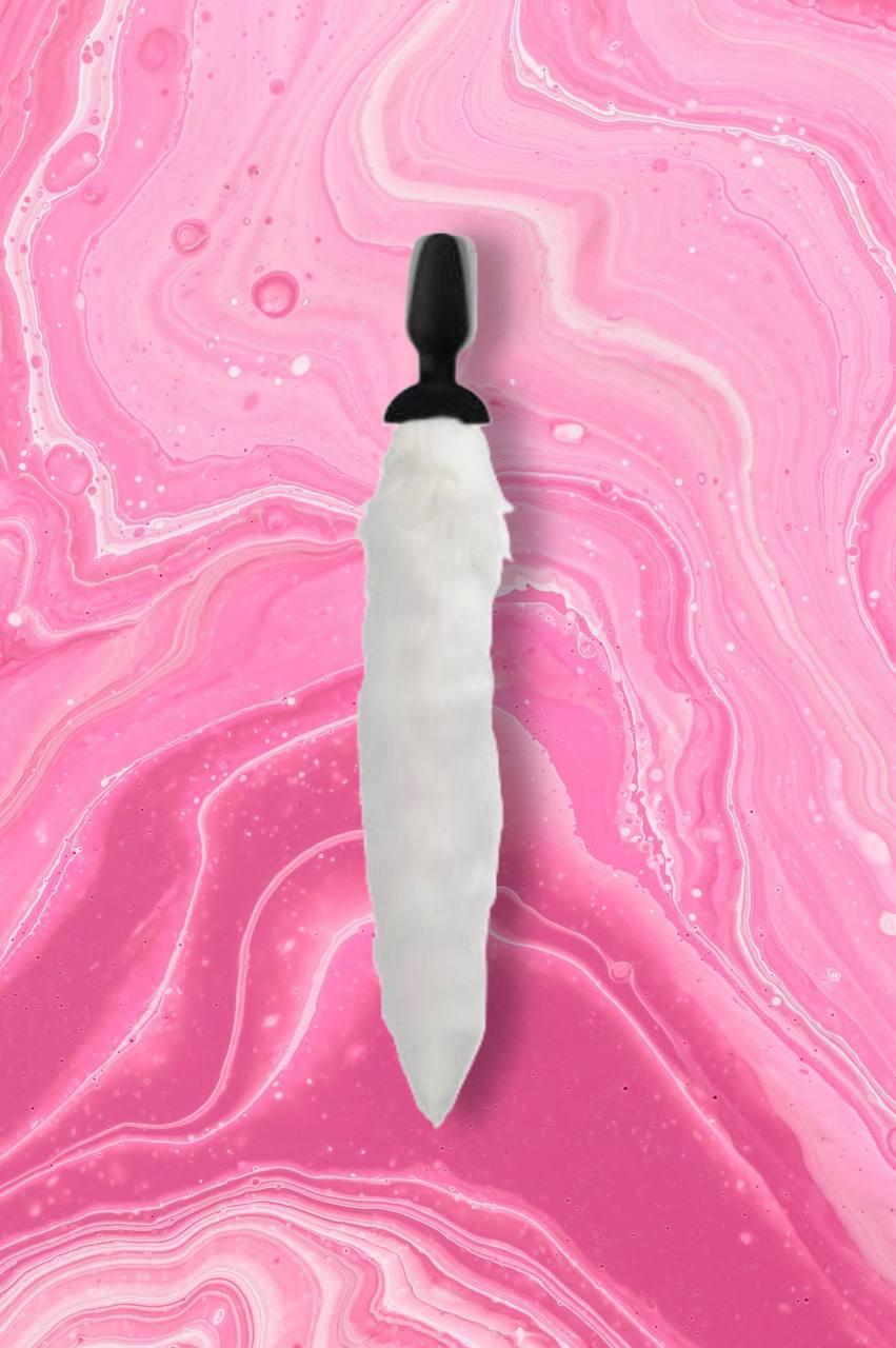 COLA PLUG VIBRADOR USB ZORRO BLANCO CON MANDO