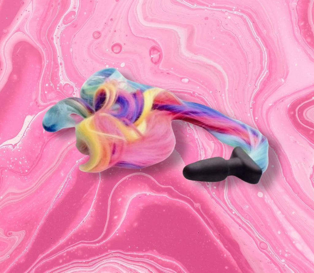 COLA PONI PLUG ARCOIRIS SILICONA