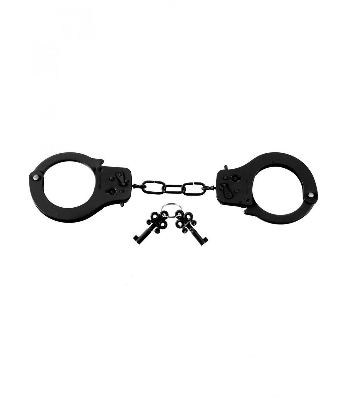 DESIGNER METAL HANDCUFFS BLACK