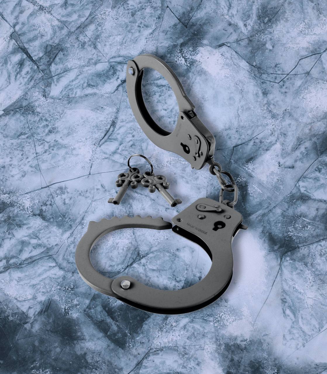 DESIGNER METAL HANDCUFFS BLACK