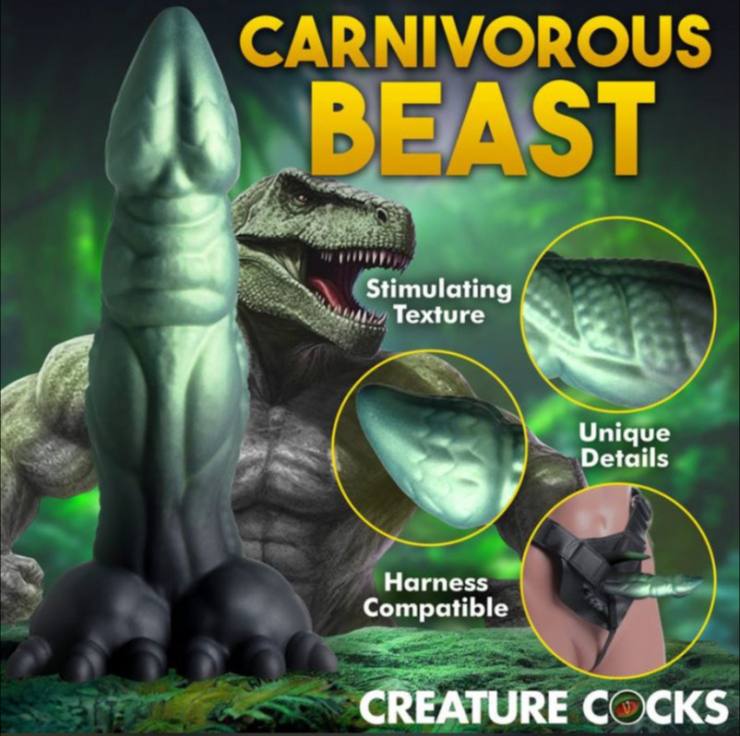 DILDO SILICONA DICKOSAUR DINOSAUR