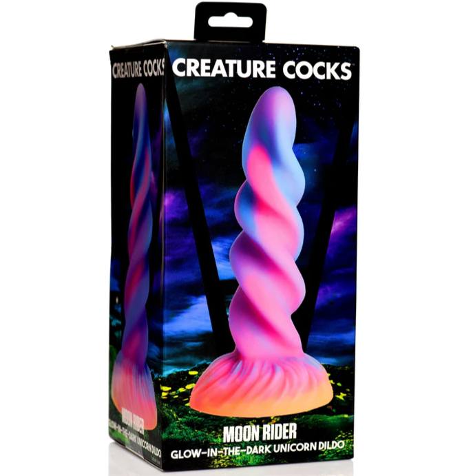 DILDO SILICONA FOSFORESCENTE MOON RIDER UNICORN