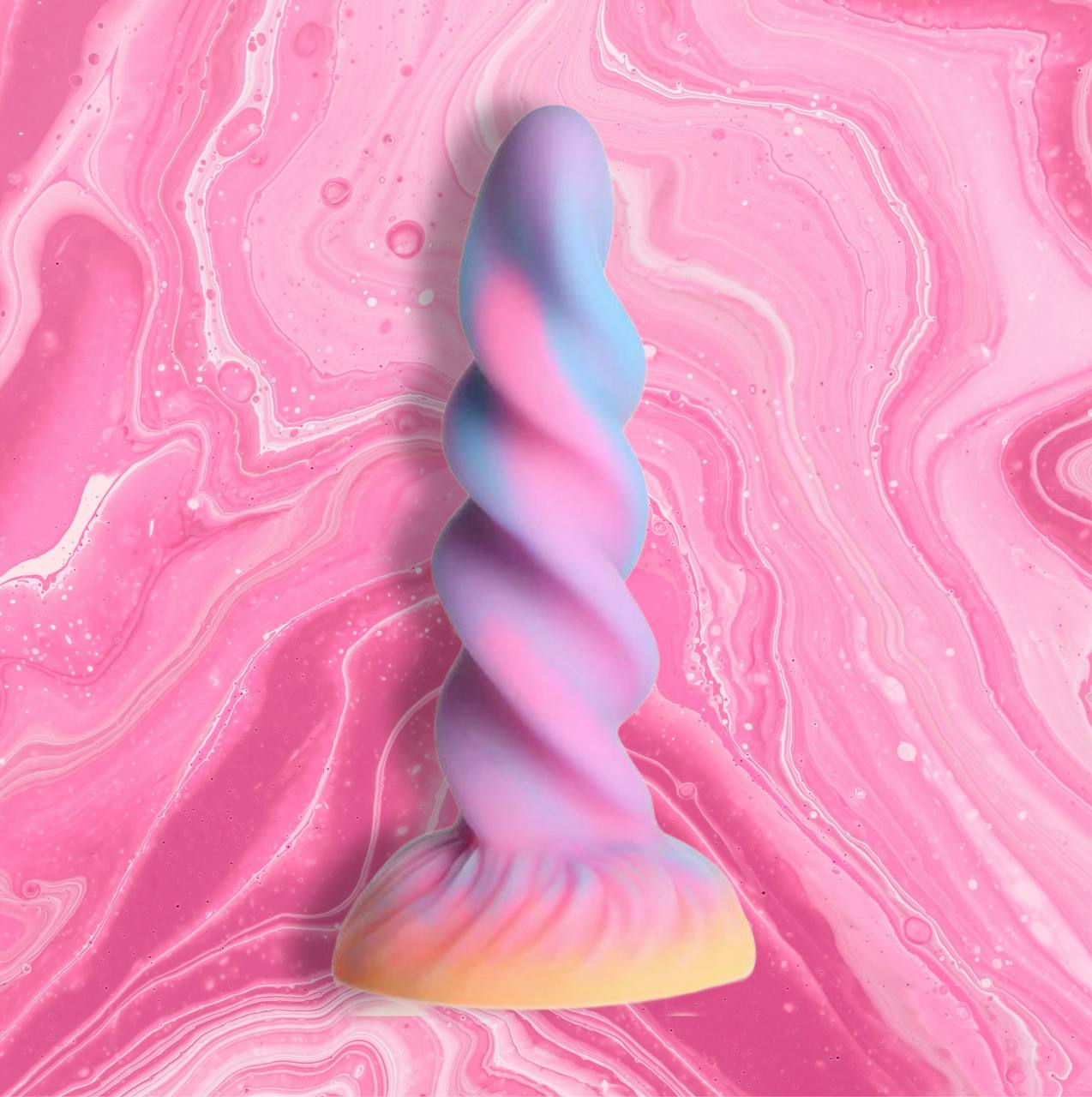 DILDO SILICONA FOSFORESCENTE MOON RIDER UNICORN