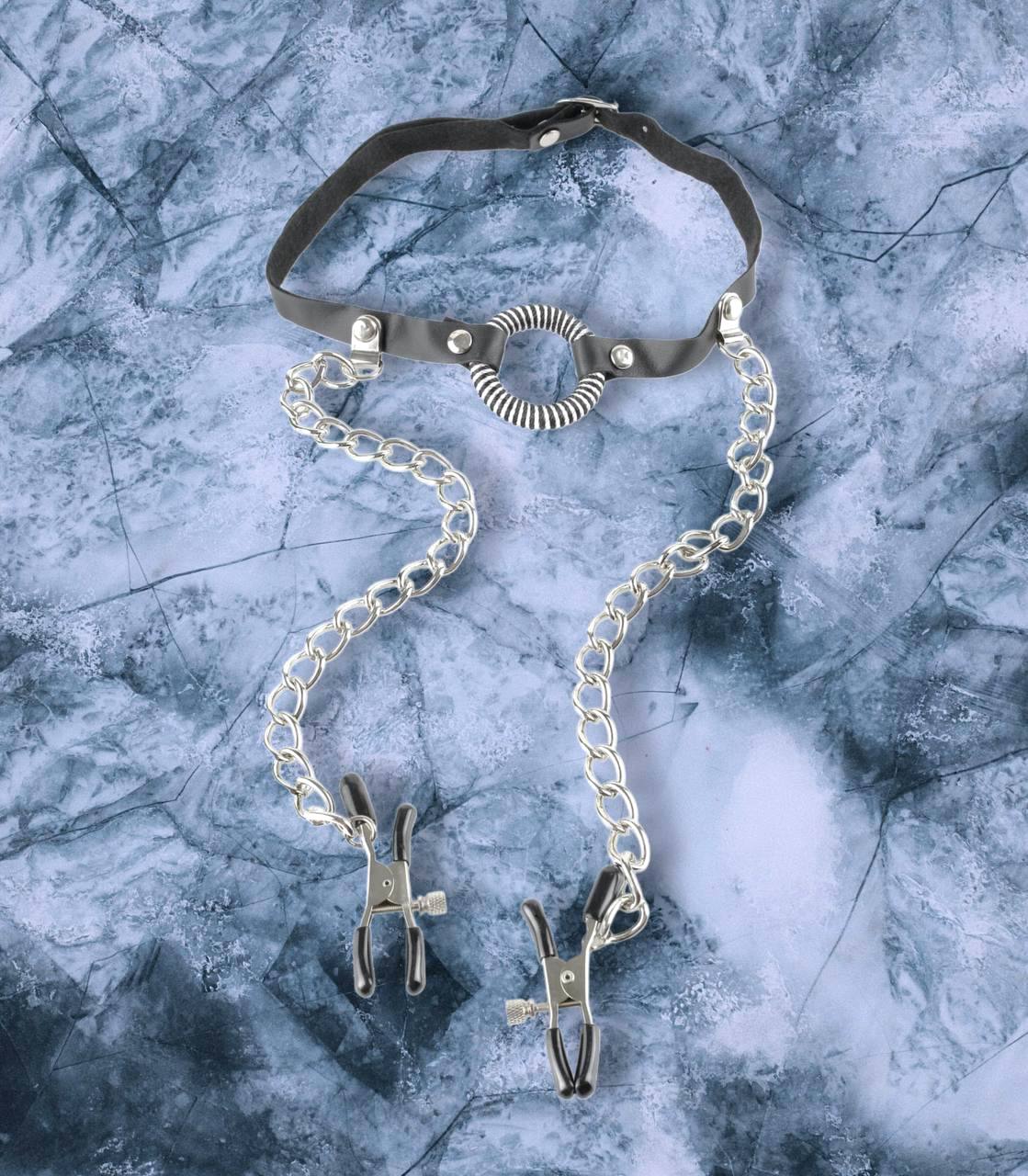 O-RING GAG with NIPPLE CLAMPS