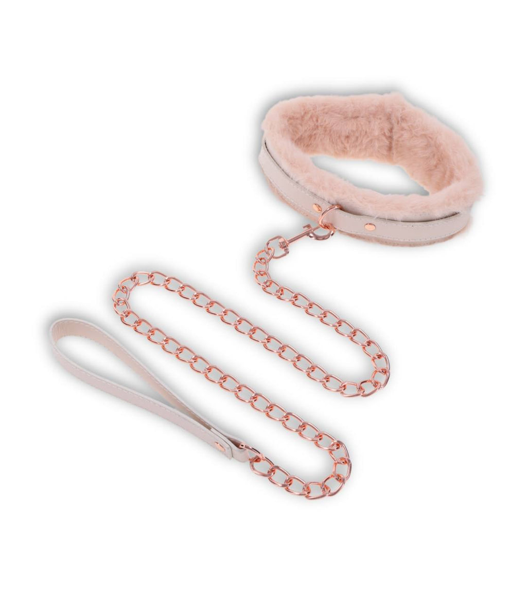 PEACHES ‘N CREAM 🍑 FUR COLLAR & LEASH