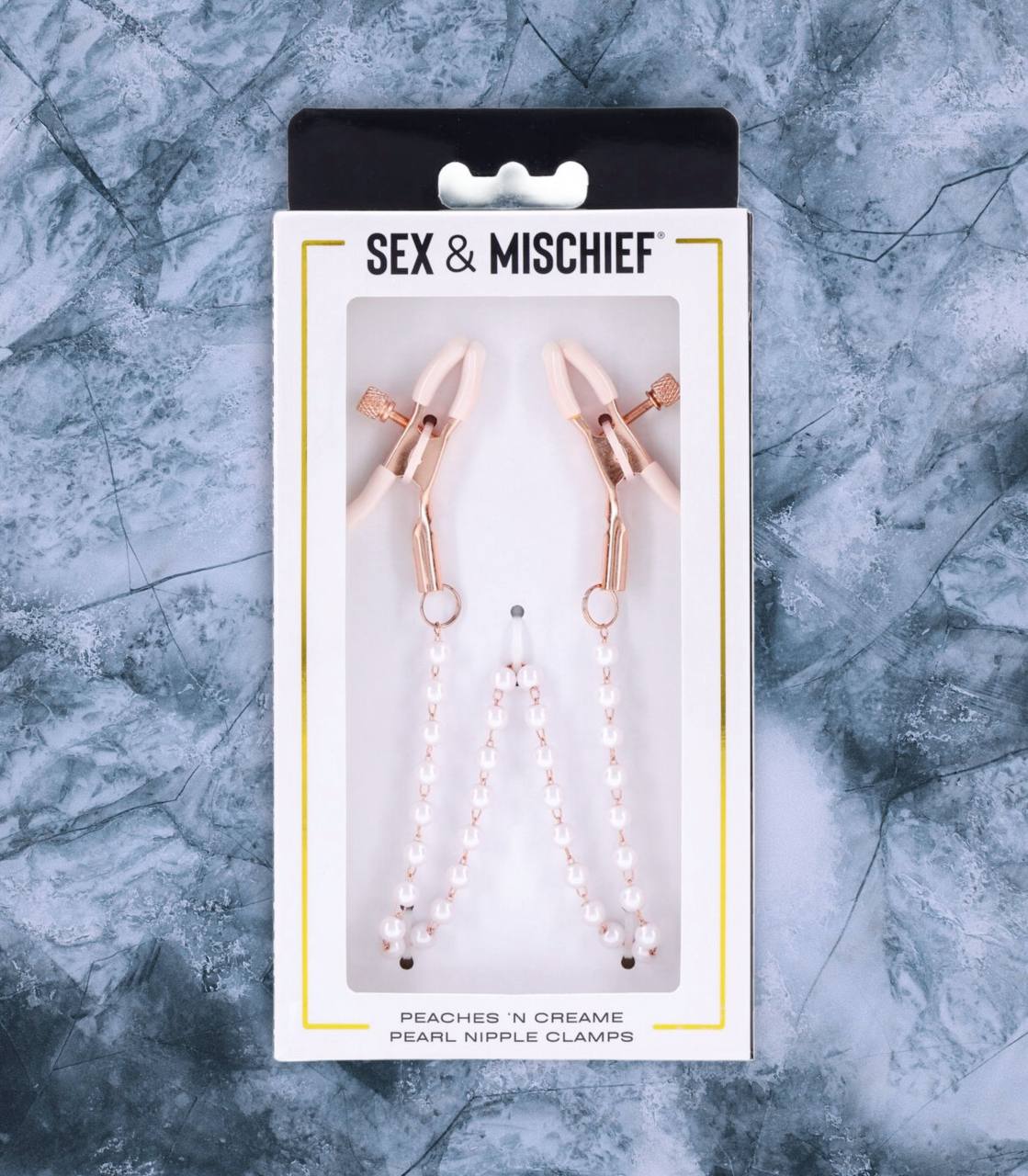 PEACHES ‘N CREAM 🍑 PEARL NIPPLE CLAMPS