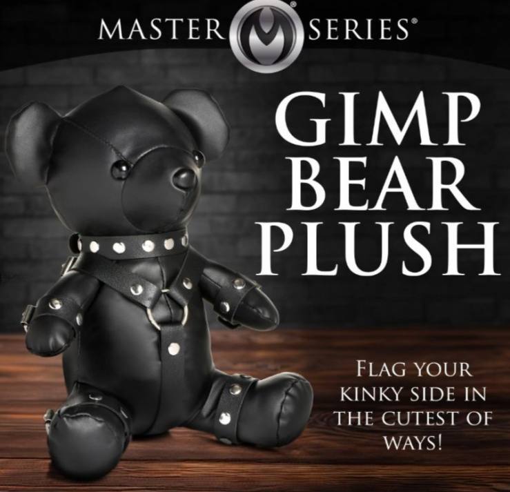 PELUCHE GIMP BEAR - BLACK