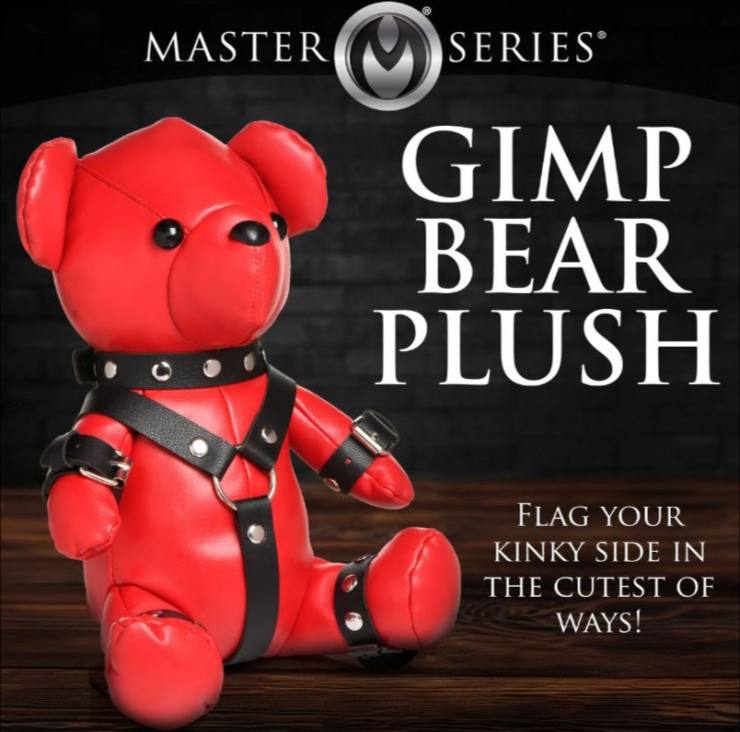 PELUCHE GIMP BEAR - RED