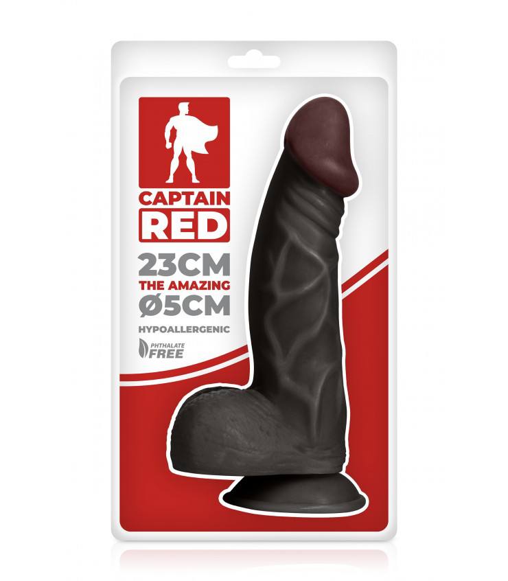 PENE REALISTA NEGRO AMAZING 23 CM