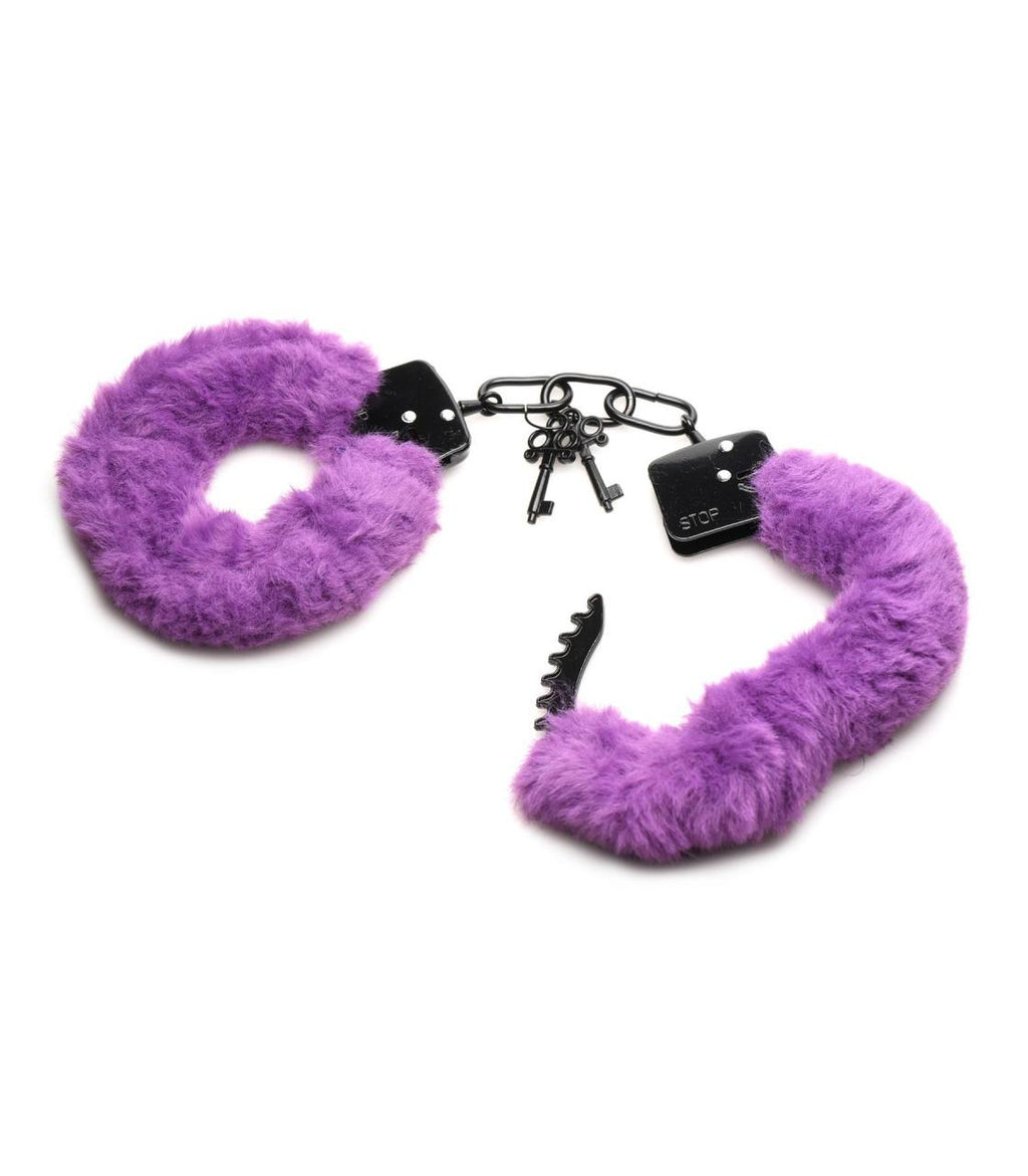 PURPLE & BLACK HANDCUFFS