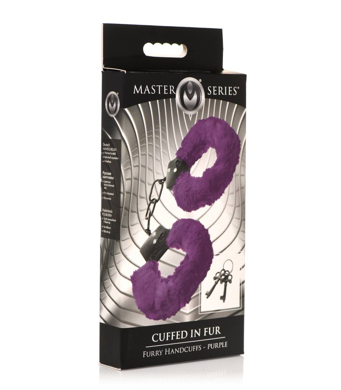 PURPLE & BLACK HANDCUFFS