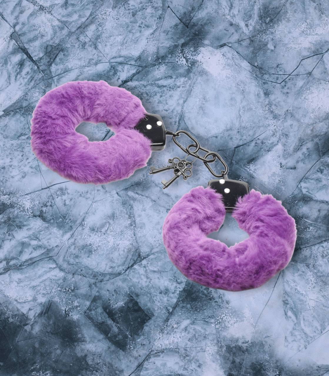 PURPLE & BLACK HANDCUFFS